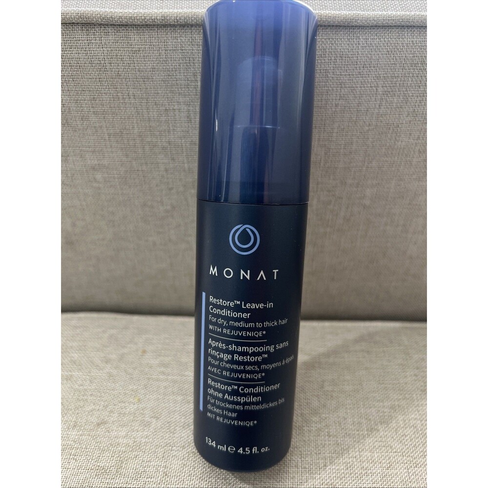 NEW MONAT Restore Leave-In Conditioner for Dry,Med-Thick Hair w/Rejuveniqe 4.5oz